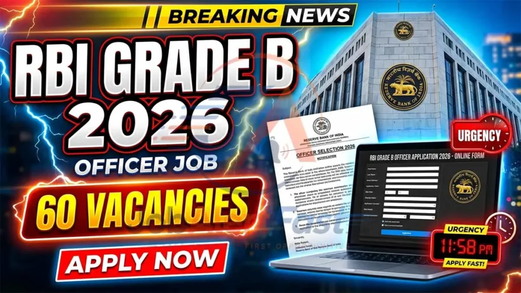 RBI Officers Grade B Recruitment 2026 – Apply Online for 60 Vacancies | Eligibility, Age Limit & Exam Pattern